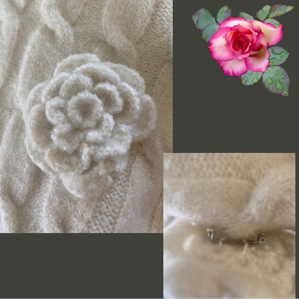 Military Hippie Coming up Roses Sweater - Forever Roses Collection. Size S/M - Picture 11 of 11